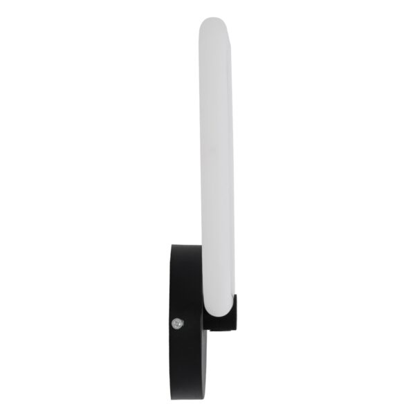 GloboStar® ELIZA 61343 Φωτιστικό Τοίχου – Απλίκα Design LED CCT 8W 960lm 360° AC 220-240V – Εναλλαγή Φωτισμού μέσω Διακόπτη On/Off All In One Ψυχρό 6000k+Φυσικό 4500k+Θερμό 2700k Μ22 x Π5 x Υ28.5cm – Μαύρο – 3 Years Warranty