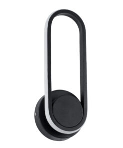 GloboStar® DALLAS 61345 Φωτιστικό Τοίχου – Απλίκα Design LED CCT 12W 1440lm 360° AC 220-240V – Εναλλαγή Φωτισμού μέσω Διακόπτη On/Off All In One Ψυχρό 6000k+Φυσικό 4500k+Θερμό 2700k Μ12 x Π6.5 x Υ32cm – Μαύρο – 3 Years Warranty