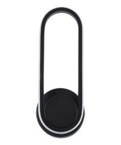 GloboStar® DALLAS 61345 Φωτιστικό Τοίχου – Απλίκα Design LED CCT 12W 1440lm 360° AC 220-240V – Εναλλαγή Φωτισμού μέσω Διακόπτη On/Off All In One Ψυχρό 6000k+Φυσικό 4500k+Θερμό 2700k Μ12 x Π6.5 x Υ32cm – Μαύρο – 3 Years Warranty