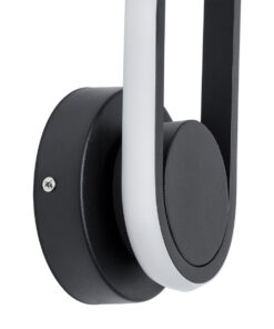 GloboStar® DALLAS 61345 Φωτιστικό Τοίχου – Απλίκα Design LED CCT 12W 1440lm 360° AC 220-240V – Εναλλαγή Φωτισμού μέσω Διακόπτη On/Off All In One Ψυχρό 6000k+Φυσικό 4500k+Θερμό 2700k Μ12 x Π6.5 x Υ32cm – Μαύρο – 3 Years Warranty