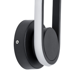 GloboStar® DALLAS 61345 Φωτιστικό Τοίχου – Απλίκα Design LED CCT 12W 1440lm 360° AC 220-240V – Εναλλαγή Φωτισμού μέσω Διακόπτη On/Off All In One Ψυχρό 6000k+Φυσικό 4500k+Θερμό 2700k Μ12 x Π6.5 x Υ32cm – Μαύρο – 3 Years Warranty