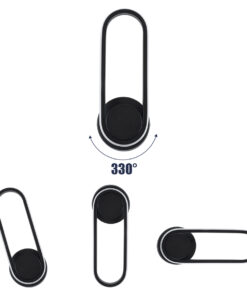 GloboStar® DALLAS 61345 Φωτιστικό Τοίχου – Απλίκα Design LED CCT 12W 1440lm 360° AC 220-240V – Εναλλαγή Φωτισμού μέσω Διακόπτη On/Off All In One Ψυχρό 6000k+Φυσικό 4500k+Θερμό 2700k Μ12 x Π6.5 x Υ32cm – Μαύρο – 3 Years Warranty