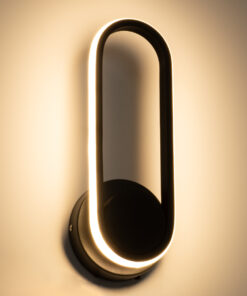 GloboStar® DALLAS 61345 Φωτιστικό Τοίχου – Απλίκα Design LED CCT 12W 1440lm 360° AC 220-240V – Εναλλαγή Φωτισμού μέσω Διακόπτη On/Off All In One Ψυχρό 6000k+Φυσικό 4500k+Θερμό 2700k Μ12 x Π6.5 x Υ32cm – Μαύρο – 3 Years Warranty