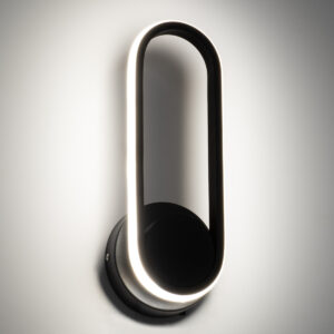 GloboStar® DALLAS 61345 Φωτιστικό Τοίχου – Απλίκα Design LED CCT 12W 1440lm 360° AC 220-240V – Εναλλαγή Φωτισμού μέσω Διακόπτη On/Off All In One Ψυχρό 6000k+Φυσικό 4500k+Θερμό 2700k Μ12 x Π6.5 x Υ32cm – Μαύρο – 3 Years Warranty