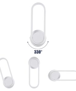 GloboStar® DALLAS 61346 Φωτιστικό Τοίχου – Απλίκα Design LED CCT 12W 1440lm 360° AC 220-240V – Εναλλαγή Φωτισμού μέσω Διακόπτη On/Off All In One Ψυχρό 6000k+Φυσικό 4500k+Θερμό 2700k Μ12 x Π6.5 x Υ32cm – Λευκό – 3 Years Warranty