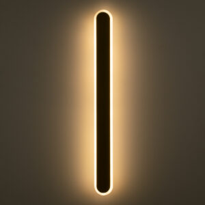 GloboStar® HOUSTON 61347 Φωτιστικό Τοίχου – Απλίκα Design LED CCT 18W 2160lm 360° AC 220-240V – Εναλλαγή Φωτισμού μέσω Διακόπτη On/Off All In One Ψυχρό 6000k+Φυσικό 4500k+Θερμό 2700k Μ6 x Π3 x Υ60cm – Μαύρο – 3 Years Warranty