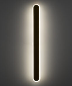 GloboStar® HOUSTON 61347 Φωτιστικό Τοίχου – Απλίκα Design LED CCT 18W 2160lm 360° AC 220-240V – Εναλλαγή Φωτισμού μέσω Διακόπτη On/Off All In One Ψυχρό 6000k+Φυσικό 4500k+Θερμό 2700k Μ6 x Π3 x Υ60cm – Μαύρο – 3 Years Warranty