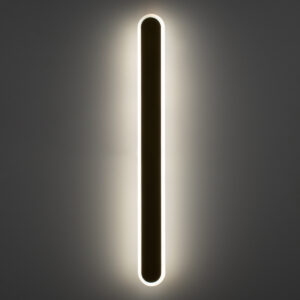 GloboStar® HOUSTON 61347 Φωτιστικό Τοίχου – Απλίκα Design LED CCT 18W 2160lm 360° AC 220-240V – Εναλλαγή Φωτισμού μέσω Διακόπτη On/Off All In One Ψυχρό 6000k+Φυσικό 4500k+Θερμό 2700k Μ6 x Π3 x Υ60cm – Μαύρο – 3 Years Warranty