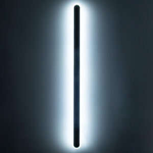 GloboStar® HOUSTON 61349 Φωτιστικό Τοίχου – Απλίκα Design LED CCT 24W 2880lm 360° AC 220-240V – Εναλλαγή Φωτισμού μέσω Διακόπτη On/Off All In One Ψυχρό 6000k+Φυσικό 4500k+Θερμό 2700k Μ6 x Π3 x Υ100cm – Μαύρο – 3 Years Warranty