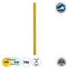 GloboStar® HOUSTON 61350 Φωτιστικό Τοίχου – Απλίκα Design LED CCT 24W 2880lm 360° AC 220-240V – Εναλλαγή Φωτισμού μέσω Διακόπτη On/Off All In One Ψυχρό 6000k+Φυσικό 4500k+Θερμό 2700k Μ6 x Π3 x Υ100cm – Χρυσό – 3 Years Warranty