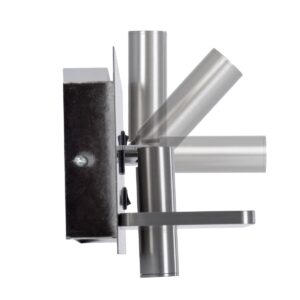 GloboStar® PALADIN 61355 Μοντέρνο Φωτιστικό Τοίχου – Απλίκα Ξενοδοχείου Bed Side LED 6W 720lm 36° AC 220-240V – Reading Light & Κρυφός Φωτισμός – Φορτιστές USB 3A & Wireless 20W – Μ30 x Π11 x Υ12cm – Φυσικό Λευκό 4500K – Νίκελ Βούρτσας – Αριστερό