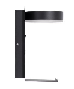 GloboStar® CROWN 61370 Μοντέρνο Φωτιστικό Τοίχου – Απλίκα Ξενοδοχείου Bed Side LED 5W 550lm 120° AC 220-240V – Reading Light – Φορτιστής USB 3A – Μ15 x Π15 x Υ23cm – Φυσικό Λευκό 4500K – Μαύρο