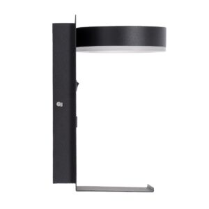 GloboStar® CROWN 61370 Μοντέρνο Φωτιστικό Τοίχου – Απλίκα Ξενοδοχείου Bed Side LED 5W 550lm 120° AC 220-240V – Reading Light – Φορτιστής USB 3A – Μ15 x Π15 x Υ23cm – Φυσικό Λευκό 4500K – Μαύρο