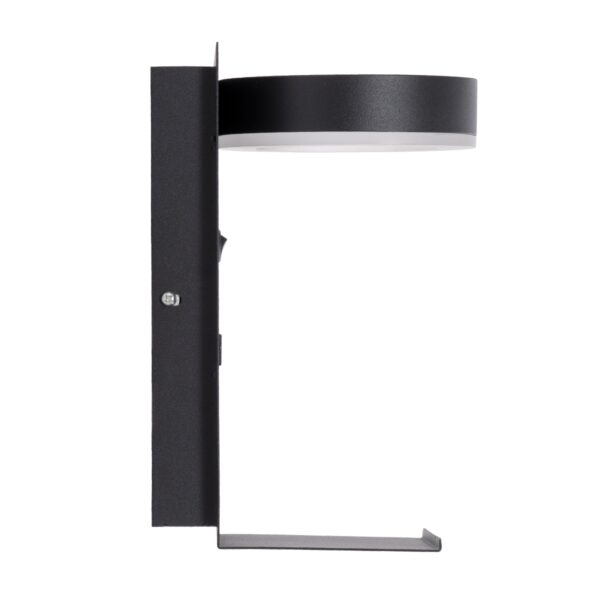 GloboStar® CROWN 61370 Μοντέρνο Φωτιστικό Τοίχου – Απλίκα Ξενοδοχείου Bed Side LED 5W 550lm 120° AC 220-240V – Reading Light – Φορτιστής USB 3A – Μ15 x Π15 x Υ23cm – Φυσικό Λευκό 4500K – Μαύρο