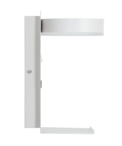 GloboStar® CROWN 61371 Μοντέρνο Φωτιστικό Τοίχου – Απλίκα Ξενοδοχείου Bed Side LED 5W 550lm 120° AC 220-240V – Reading Light – Φορτιστής USB 3A – Μ15 x Π15 x Υ23cm – Φυσικό Λευκό 4500K – Λευκό