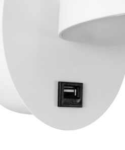 GloboStar® REGENCY 61374 Μοντέρνο Φωτιστικό Τοίχου – Απλίκα Ξενοδοχείου Bed Side LED 8W 920lm 120° AC 220-240V – Reading Up/Down Light – Φορτιστής USB 3A – Μ12 x Π12 x Υ13cm – Φυσικό Λευκό 4500K – Λευκό