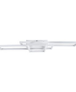 GloboStar® QUADRA 61386 Φωτιστικό Οροφής Design LED CCT 100W 12000lm 120° AC 220-240V – Εναλλαγή Φωτισμού μέσω Τηλεχειριστηρίου All In One Ψυχρό 6000k+Φυσικό 4500k+Θερμό 2700k Dimmable Μ85 x Π45 x Υ9cm – Λευκό – 3 Years Warranty