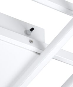 GloboStar® QUADRA 61386 Φωτιστικό Οροφής Design LED CCT 100W 12000lm 120° AC 220-240V – Εναλλαγή Φωτισμού μέσω Τηλεχειριστηρίου All In One Ψυχρό 6000k+Φυσικό 4500k+Θερμό 2700k Dimmable Μ85 x Π45 x Υ9cm – Λευκό – 3 Years Warranty