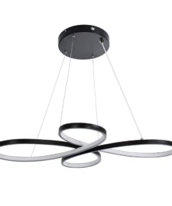 GloboStar® BUTTERFLY 61391 Κρεμαστό Φωτιστικό Οροφής Design LED CCT 75W 8400lm 300° AC 220-240V – Εναλλαγή Φωτισμού μέσω Τηλεχειριστηρίου All In One Ψυχρό 6000k+Φυσικό 4500k+Θερμό 2700k Dimmable Μ71 x Π52 x Υ4cm – Μαύρο – 3 Years Warranty