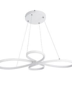 GloboStar® BUTTERFLY 61392 Κρεμαστό Φωτιστικό Οροφής Design LED CCT 75W 8400lm 300° AC 220-240V – Εναλλαγή Φωτισμού μέσω Τηλεχειριστηρίου All In One Ψυχρό 6000k+Φυσικό 4500k+Θερμό 2700k Dimmable Μ71 x Π52 x Υ4cm – Λευκό – 3 Years Warranty