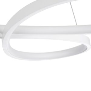 GloboStar® BUTTERFLY 61392 Κρεμαστό Φωτιστικό Οροφής Design LED CCT 75W 8400lm 300° AC 220-240V – Εναλλαγή Φωτισμού μέσω Τηλεχειριστηρίου All In One Ψυχρό 6000k+Φυσικό 4500k+Θερμό 2700k Dimmable Μ71 x Π52 x Υ4cm – Λευκό – 3 Years Warranty