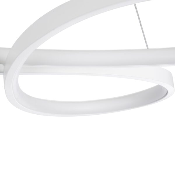 GloboStar® BUTTERFLY 61392 Κρεμαστό Φωτιστικό Οροφής Design LED CCT 75W 8400lm 300° AC 220-240V – Εναλλαγή Φωτισμού μέσω Τηλεχειριστηρίου All In One Ψυχρό 6000k+Φυσικό 4500k+Θερμό 2700k Dimmable Μ71 x Π52 x Υ4cm – Λευκό – 3 Years Warranty