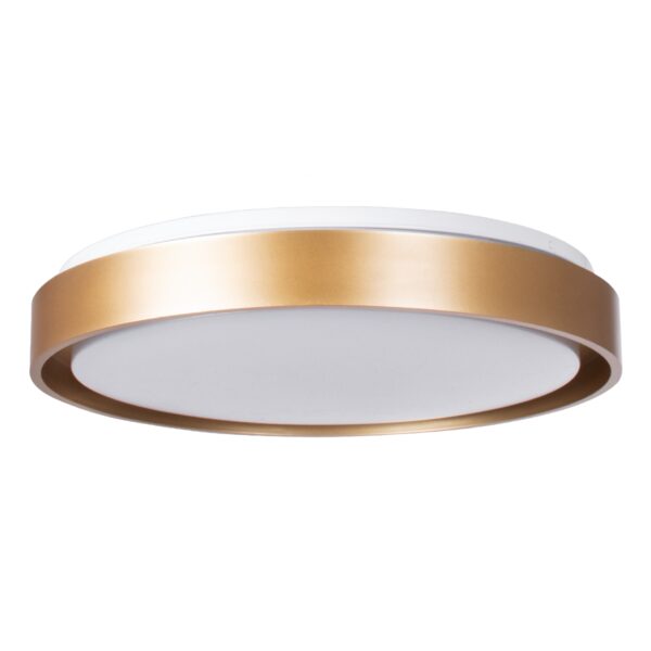 GloboStar® BARCHETTA 61399-S Πλαφονιέρα Οροφής LED CCT 72W 8306lm 120° AC 220-240V – Εναλλαγή Φωτισμού μέσω Τηλεχειριστηρίου All In One Ψυχρό 6000k+Φυσικό 4500k+Θερμό 2700k Dimmable Φ48cm – Χρυσό – 3 Years Warranty