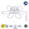 GloboStar® MARGARET 61401 Φωτιστικό Οροφής Design LED CCT 54W 6210lm 360° AC 220-240V – Εναλλαγή Φωτισμού μέσω Τηλεχειριστηρίου All In One Ψυχρό 6000k+Φυσικό 4500k+Θερμό 2700k Dimmable Φ57 x Υ12cm – Λευκό – 3 Years Warranty
