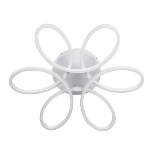 GloboStar® MARGARET 61401 Φωτιστικό Οροφής Design LED CCT 54W 6210lm 360° AC 220-240V – Εναλλαγή Φωτισμού μέσω Τηλεχειριστηρίου All In One Ψυχρό 6000k+Φυσικό 4500k+Θερμό 2700k Dimmable Φ57 x Υ12cm – Λευκό – 3 Years Warranty