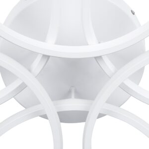 GloboStar® MARGARET 61401 Φωτιστικό Οροφής Design LED CCT 54W 6210lm 360° AC 220-240V – Εναλλαγή Φωτισμού μέσω Τηλεχειριστηρίου All In One Ψυχρό 6000k+Φυσικό 4500k+Θερμό 2700k Dimmable Φ57 x Υ12cm – Λευκό – 3 Years Warranty