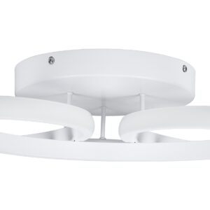 GloboStar® MARGARET 61401 Φωτιστικό Οροφής Design LED CCT 54W 6210lm 360° AC 220-240V – Εναλλαγή Φωτισμού μέσω Τηλεχειριστηρίου All In One Ψυχρό 6000k+Φυσικό 4500k+Θερμό 2700k Dimmable Φ57 x Υ12cm – Λευκό – 3 Years Warranty