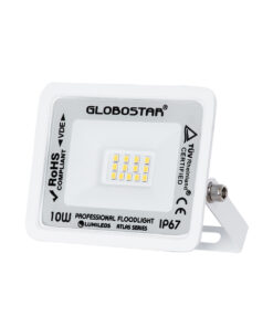 GloboStar® ATLAS 61405 Επαγγελματικός Προβολέας LED 10W 1200lm 120° AC 220-240V – Αδιάβροχος IP67 – Μ10 x Π2 x Υ8cm – Λευκό – Φυσικό Λευκό 4500K – LUMILEDS Chips – TÜV Rheinland Certified – 5 Years Warranty