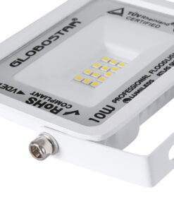 GloboStar® ATLAS 61405 Επαγγελματικός Προβολέας LED 10W 1200lm 120° AC 220-240V – Αδιάβροχος IP67 – Μ10 x Π2 x Υ8cm – Λευκό – Φυσικό Λευκό 4500K – LUMILEDS Chips – TÜV Rheinland Certified – 5 Years Warranty