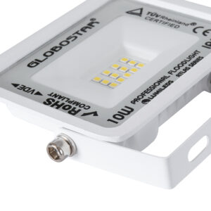 GloboStar® ATLAS 61405 Επαγγελματικός Προβολέας LED 10W 1200lm 120° AC 220-240V – Αδιάβροχος IP67 – Μ10 x Π2 x Υ8cm – Λευκό – Φυσικό Λευκό 4500K – LUMILEDS Chips – TÜV Rheinland Certified – 5 Years Warranty
