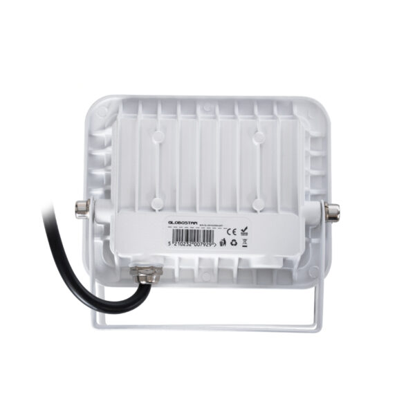 GloboStar® ATLAS 61409 Επαγγελματικός Προβολέας LED 20W 2300lm 120° AC 220-240V – Αδιάβροχος IP67 – Μ12 x Π2.5 x Υ9.5cm – Λευκό – Θερμό Λευκό 2700K – LUMILEDS Chips – TÜV Rheinland Certified – 5 Years Warranty