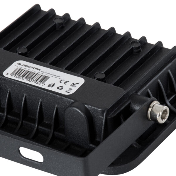 GloboStar® ATLAS 61410 Επαγγελματικός Προβολέας LED 20W 2500lm 120° AC 220-240V – Αδιάβροχος IP67 – Μ12 x Π2.5 x Υ9.5cm – Μαύρο – Ψυχρό Λευκό 6000K – LUMILEDS Chips – TÜV Rheinland Certified – 5 Years Warranty