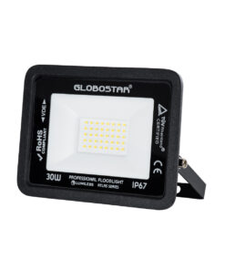 GloboStar® ATLAS 61417 Επαγγελματικός Προβολέας LED 30W 3600lm 120° AC 220-240V – Αδιάβροχος IP67 – Μ16 x Π2.5 x Υ12.5cm – Μαύρο – Φυσικό Λευκό 4500K – LUMILEDS Chips – TÜV Rheinland Certified – 5 Years Warranty