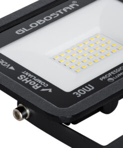 GloboStar® ATLAS 61417 Επαγγελματικός Προβολέας LED 30W 3600lm 120° AC 220-240V – Αδιάβροχος IP67 – Μ16 x Π2.5 x Υ12.5cm – Μαύρο – Φυσικό Λευκό 4500K – LUMILEDS Chips – TÜV Rheinland Certified – 5 Years Warranty