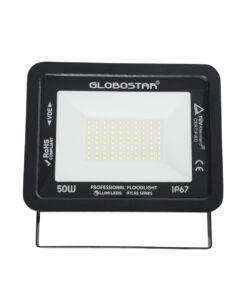 GloboStar® ATLAS 61422 Επαγγελματικός Προβολέας LED 50W 6250lm 120° AC 220-240V – Αδιάβροχος IP67 – Μ21 x Π3.5 x Υ16cm – Μαύρο – Ψυχρό Λευκό 6000K – LUMILEDS Chips – TÜV Rheinland Certified – 5 Years Warranty