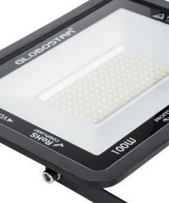 GloboStar® ATLAS 61426 Επαγγελματικός Προβολέας LED 100W 12000lm 120° AC 220-240V – Αδιάβροχος IP67 – Μ27 x Π4 x Υ21cm – Μαύρο – Φυσικό Λευκό 4500K – LUMILEDS Chips – TÜV Rheinland Certified – 5 Years Warranty