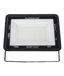 GloboStar® ATLAS 61428 Επαγγελματικός Προβολέας LED 150W 18750lm 120° AC 220-240V – Αδιάβροχος IP67 – Μ32 x Π4 x Υ23cm – Μαύρο – Ψυχρό Λευκό 6000K – LUMILEDS Chips – TÜV Rheinland Certified – 5 Years Warranty