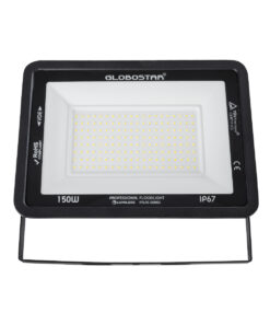 GloboStar® ATLAS 61429 Επαγγελματικός Προβολέας LED 150W 18000lm 120° AC 220-240V – Αδιάβροχος IP67 – Μ32 x Π4 x Υ23cm – Μαύρο – Φυσικό Λευκό 4500K – LUMILEDS Chips – TÜV Rheinland Certified – 5 Years Warranty