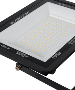 GloboStar® ATLAS 61430 Επαγγελματικός Προβολέας LED 150W 17250lm 120° AC 220-240V – Αδιάβροχος IP67 – Μ32 x Π4 x Υ23cm – Μαύρο – Θερμό Λευκό 2700K – LUMILEDS Chips – TÜV Rheinland Certified – 5 Years Warranty