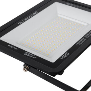 GloboStar® ATLAS 61430 Επαγγελματικός Προβολέας LED 150W 17250lm 120° AC 220-240V – Αδιάβροχος IP67 – Μ32 x Π4 x Υ23cm – Μαύρο – Θερμό Λευκό 2700K – LUMILEDS Chips – TÜV Rheinland Certified – 5 Years Warranty