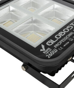 GloboStar® TITAN 61434 Επαγγελματικός Προβολέας για Γήπεδα Tennis & Ποδοσφαίρου 5×5 LED 260W 32500lm 60°x90° FishEye AC 220-240V – Αδιάβροχος IP67 – Μ30 x Π8 x Υ28cm – Μαύρο – Φυσικό Λευκό 5000K – LUMILEDS Chips – TÜV Rheinland Certified – 5 Years Warranty