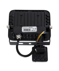 GloboStar® AURORA 61437 Επαγγελματικός Προβολέας LED 20W 2500lm 120° AC 220-240V με Ενσωματωμένο Ρυθμιζόμενο Αισθητήρα Κίνησης PIR – Αδιάβροχος IP67 – Μ12 x Π5 x Υ14.5cm – Μαύρο – Ψυχρό Λευκό 6000K – LUMILEDS Chips – TÜV Rheinland Certified – 3 Years Warranty