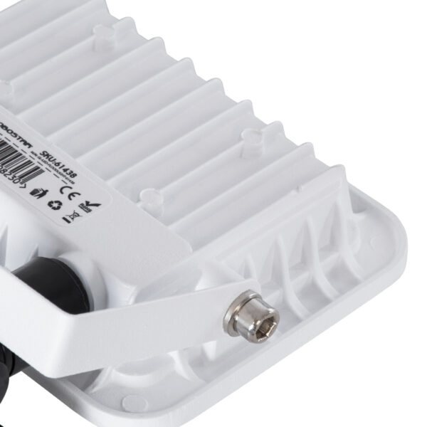 GloboStar® AURORA 61438 Επαγγελματικός Προβολέας LED 20W 2500lm 120° AC 220-240V με Ενσωματωμένο Ρυθμιζόμενο Αισθητήρα Κίνησης PIR – Αδιάβροχος IP67 – Μ12 x Π5 x Υ14.5cm – Λευκό – Ψυχρό Λευκό 6000K – LUMILEDS Chips – TÜV Rheinland Certified – 3 Years Warranty