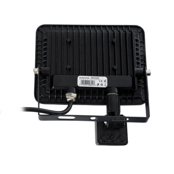 GloboStar® AURORA 61439 Επαγγελματικός Προβολέας LED 30W 3750lm 120° AC 220-240V με Ενσωματωμένο Ρυθμιζόμενο Αισθητήρα Κίνησης PIR – Αδιάβροχος IP67 – Μ16 x Π5 x Υ17.5cm – Μαύρο – Ψυχρό Λευκό 6000K – LUMILEDS Chips – TÜV Rheinland Certified – 3 Years Warranty
