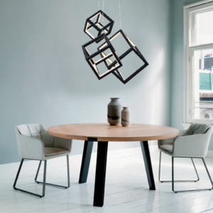 InLight Κρεμαστό φωτιστικό LED 80W 3000K από αλουμίνιο σε χρυσή ματ απόχρωση D:55cm (6145-80-GL)