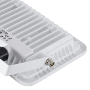 GloboStar® AURORA 61440 Επαγγελματικός Προβολέας LED 30W 3750lm 120° AC 220-240V με Ενσωματωμένο Ρυθμιζόμενο Αισθητήρα Κίνησης PIR – Αδιάβροχος IP67 – Μ16 x Π5 x Υ17.5cm – Λευκό – Ψυχρό Λευκό 6000K – LUMILEDS Chips – TÜV Rheinland Certified – 3 Years Warranty